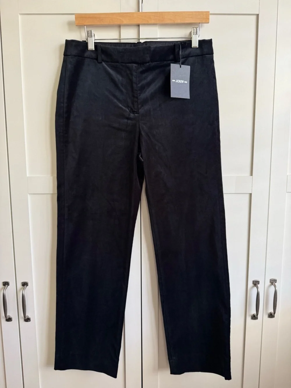 J.Crew Stella Straight Leg Pant in Velvet Black Size 8